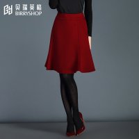 贝瑞英格2015秋冬新品气质名媛大码女装毛呢半裙半身裙秋冬