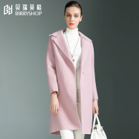 贝瑞英格2016秋冬新款90%羊毛中长款宽松毛呢呢子双面呢大衣女