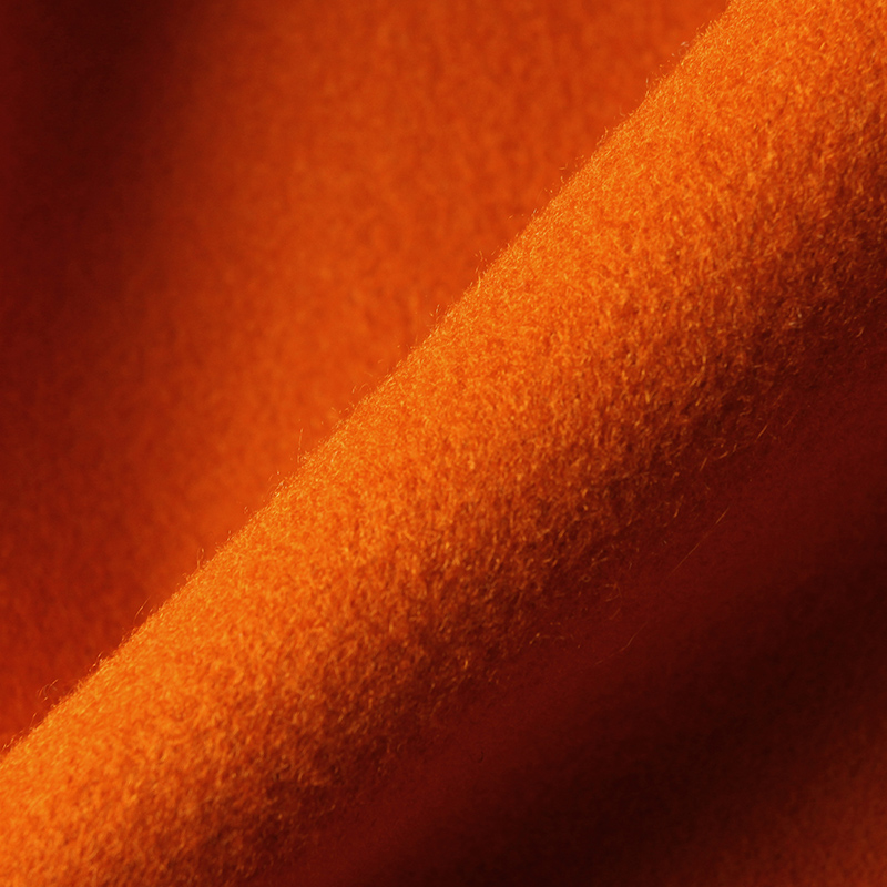 贝瑞英格2017新款羊毛西装领撞色宽松橙色毛呢外套大衣女中长款