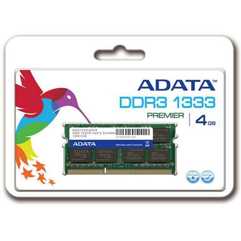 威刚(ADATA)万紫千红 DDR3 1333 4G笔记本内存条