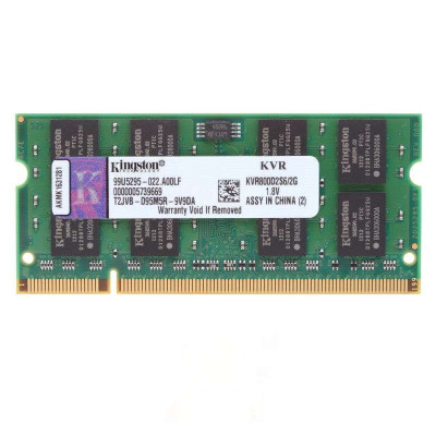 金士顿(kingston)2G DDR2 800 笔记本内存条 KVR800D2S6/2G PC2-6400S