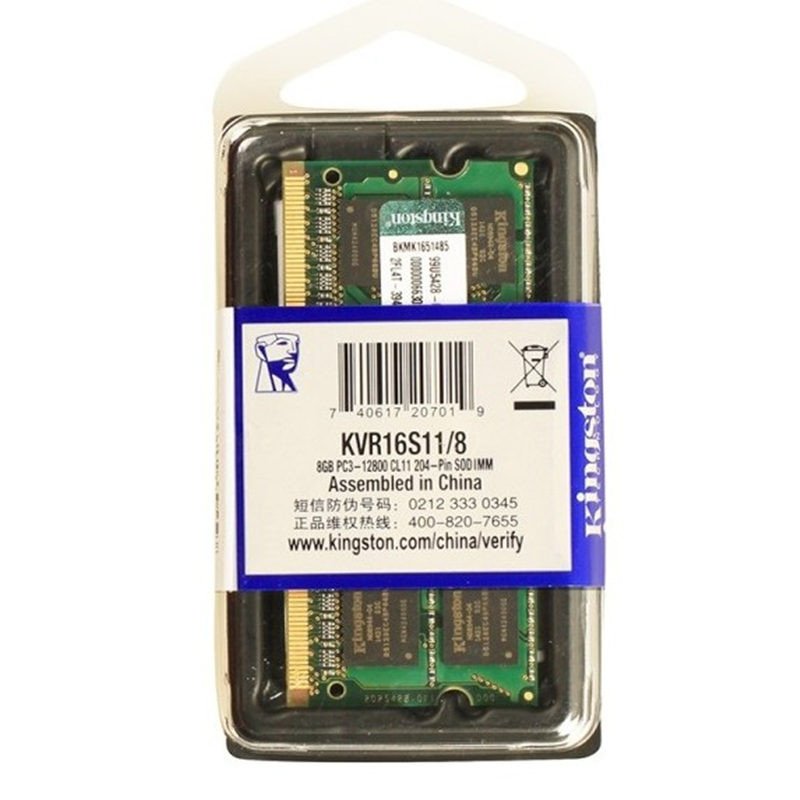 金士顿(kingston)8G DDR3 1600 笔记本内存条 标压 1.5V 兼容 1333高清大图