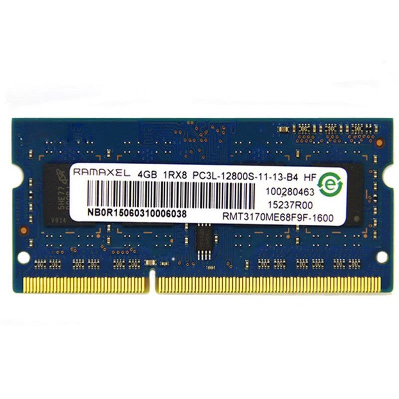 联想 hp内存条记忆科技(RAMAXEL)笔记本内存条DDR3L 1600MHz 4G低电压版PC3L-12800S图片