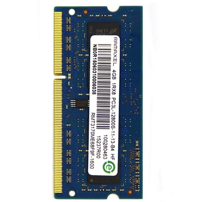 联想 hp内存条记忆科技(RAMAXEL)笔记本内存条DDR3L 1600MHz 4G低电压版PC3L-12800S图片