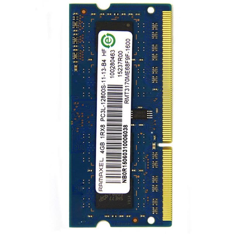 联想 hp内存条记忆科技(RAMAXEL)笔记本内存条DDR3L 1600MHz 4G低电压版PC3L-12800S图片