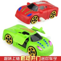 婴幼儿上链发条汽车玩具 自动开门旋转小汽车 宝宝益智小玩具