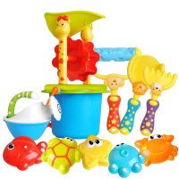 儿童沙滩玩具套装 宝宝戏水沙漏铲子决明子玩具 挖 装沙子工具