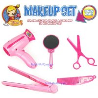 美容美发套装 幼儿园过家家玩具 儿童玩具 仿真吹风机理发5件套