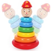 小皇帝 彩虹草莓塔 幼儿宝宝手抓不倒翁 认识颜色儿童益智玩具