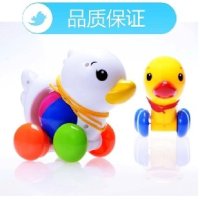 拉绳逗引宝宝学步鸭 益智带摇铃功能儿童拖拉玩具