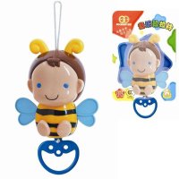 小蜜蜂音乐拉拉铃 吊铃婴儿床头挂铃0w1岁3-6-10个月宝宝玩具七八