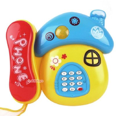 儿童益智玩具 卡通灯光音乐蘑菇电话机 儿童电话机 地摊热卖玩具
