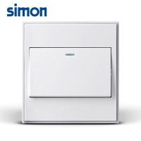 西蒙单开 开关插座面板56C雅白系列一开双控一位双联开关V51012BYT