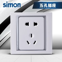 西蒙58雅白系列开关插座二三插五孔电源墙壁开关插座面板