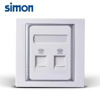 simon西蒙电气开关插座面板58系列两位电话插座双电话S55224
