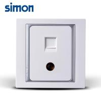 simon西蒙电气开关插座弱电面板58系列电视电话插座S55301