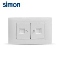 simon西蒙电气开关插座面板55系列电话加信息插座N55229S