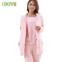 爱倍儿孕妇秋装冬季哺乳衣保暖内衣套装加厚月子服秋冬夹棉三件套AA746