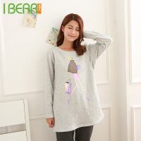 爱倍儿冬季新品哺乳衣外出秋上衣长袖潮妈秋冬季时尚喂奶服中长款