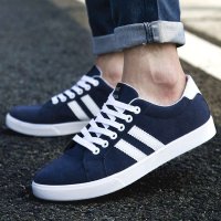 姚踏2015新款春季夏季时尚透气韩版磨砂皮鞋男士黑白板鞋休闲鞋潮鞋豆豆男鞋子运动条纹男鞋英