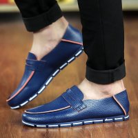 2016年春夏季男士休闲乐福鞋韩版皮鞋潮流板鞋透气懒人蹬潮流男鞋豆豆鞋