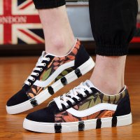 2016新款潮韩版秋季男士休闲鞋透气运动风板鞋磨砂男鞋子跑步学生男鞋