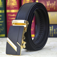 男士真皮皮带 青年真牛皮自动扣男士腰带 男式帅气学院休闲时尚裤带男 韩版时尚新潮简约男生潮流商务百搭流行皮带