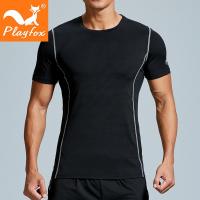 playfox运动短袖男紧身衣2021新款圆领T恤速干吸汗健身训练跑步半袖