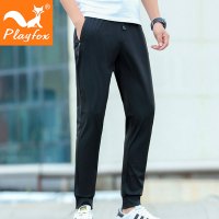 playfox情侣款冰丝长裤夏季潮流百搭轻薄透气长裤束脚裤 弹力舒适 垂感十足速干裤