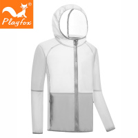playfox户外皮肤衣男士夏季女款薄款防晒服运动风衣透气弹力户外风衣