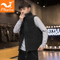 playfox冬季新款羽绒马甲男背心坎肩马夹披肩春秋外套户外保暖棉衣羽绒服