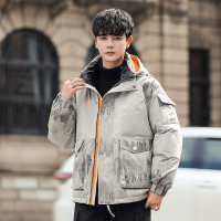 2021羽绒服男短款冬季潮流连帽外套情侣装冬季新款加厚保暖