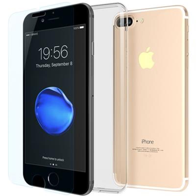 逸美达 iphoneX钢化膜6s苹果7plus防指纹抗蓝光5S/SE/5C手机防爆玻璃贴膜8p