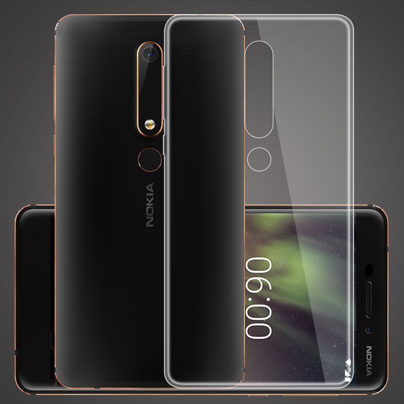 逸美达 全新诺基亚6手机壳Nokia6保护套薄硅胶全包软壳手机套第2二代防摔男女【全透明】