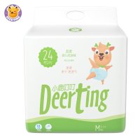 小鹿叮叮婴儿超柔纸尿裤夏 M24片 男女通用超柔尿不湿