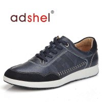 adshel男鞋 春夏款休闲鞋板鞋 男夏季男鞋圆头英伦