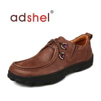 adshel新款男鞋韩版休闲透气商务男鞋男士皮鞋