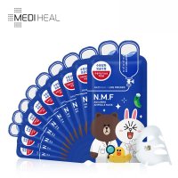 美迪惠尔/MEDIHEAL(可莱丝)line卡通限量版动物水润保湿针剂面膜 N.M.F补水保湿-蓝色 10片*27ml