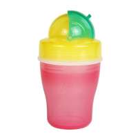 【贝亲品牌旗舰店】双层保温吸管杯(粉红/黄) 宝宝水杯/儿童饮水杯/学饮杯 DA33