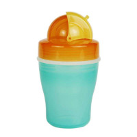贝亲双层保温吸管杯(绿/橙)DA34