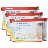 贝亲婴儿手口湿巾70片装3连包