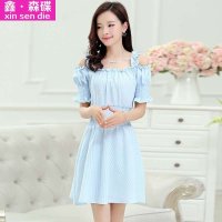 鑫·森碟2015夏季新款小清新沙滩短裙显瘦连衣裙A0034