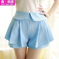 鑫·森碟2015春夏季百搭大摆显瘦A字休闲短裤C0040