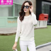 鑫·森碟2015秋冬装新款显瘦针织镂空针织衫女装毛衣女B0089