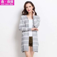 鑫·森碟2015夏秋薄长袖中长款毛衣空调衫针织衫外套B0148