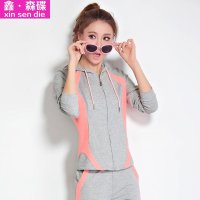 鑫·森碟2015秋装新款韩版女装运动休闲套装女装棒球服D0177