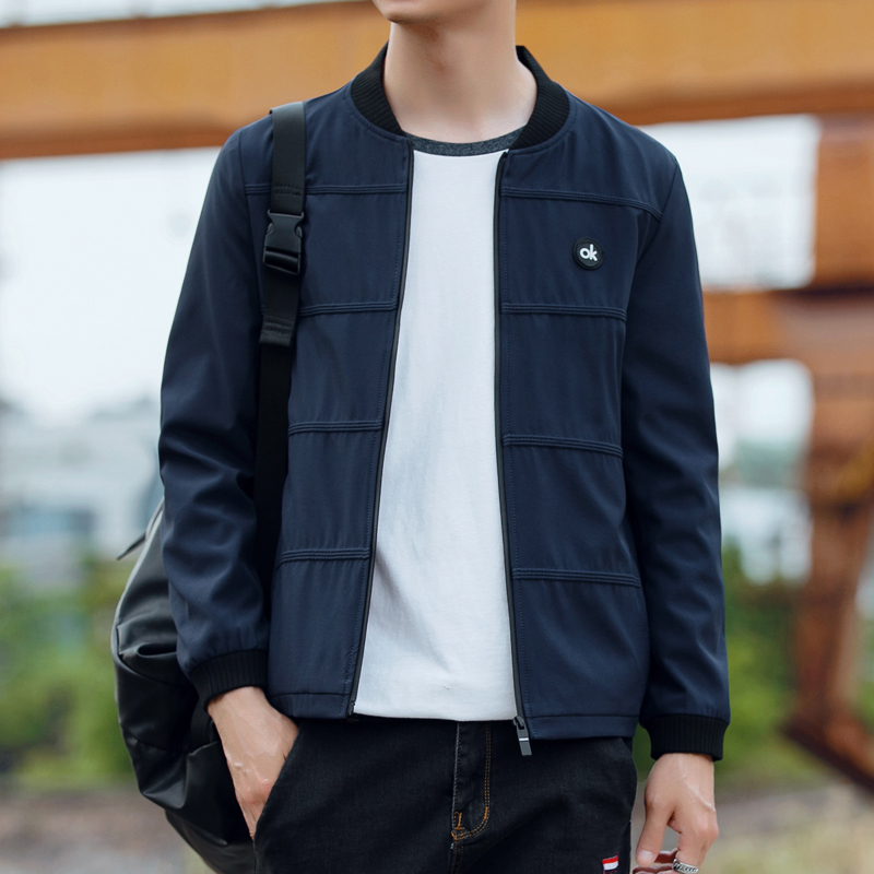 狮臣shichen男士外套春季夹克男新款韩版休闲男士夹克春季立领外套