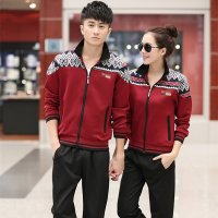 男士运动套装 运动服套装男春秋装立领开衫情侣运动衣休闲卫衣