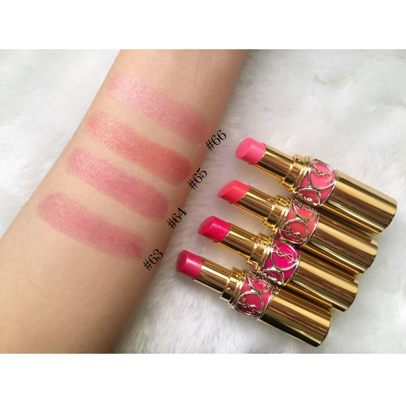 专柜直邮圣罗兰ysl情挑诱光水唇膏63红色系润唇