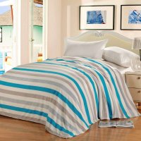 绎生活 彩色条纹毛毯
